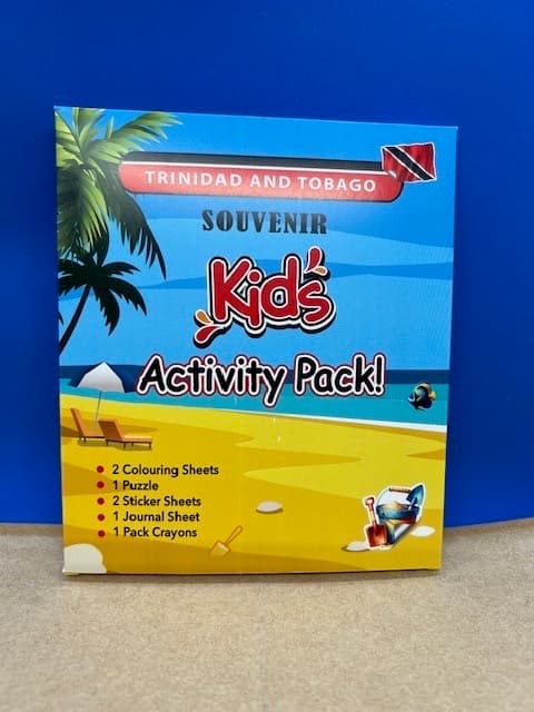 Alternate front view of the souvenir activity pack box